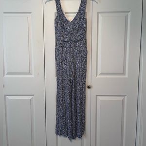 Flowered Sleeveless Jumpsuit